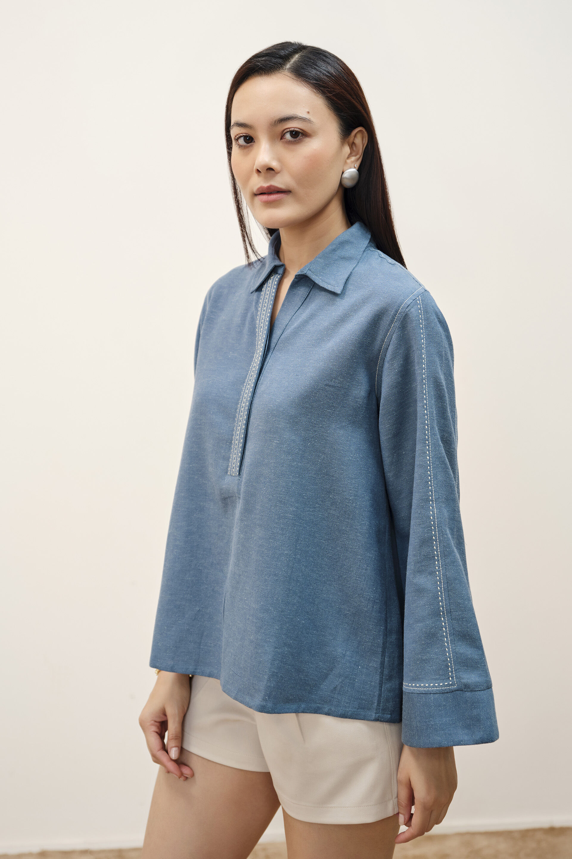 Orelia Blue Top, Blue, image 2
